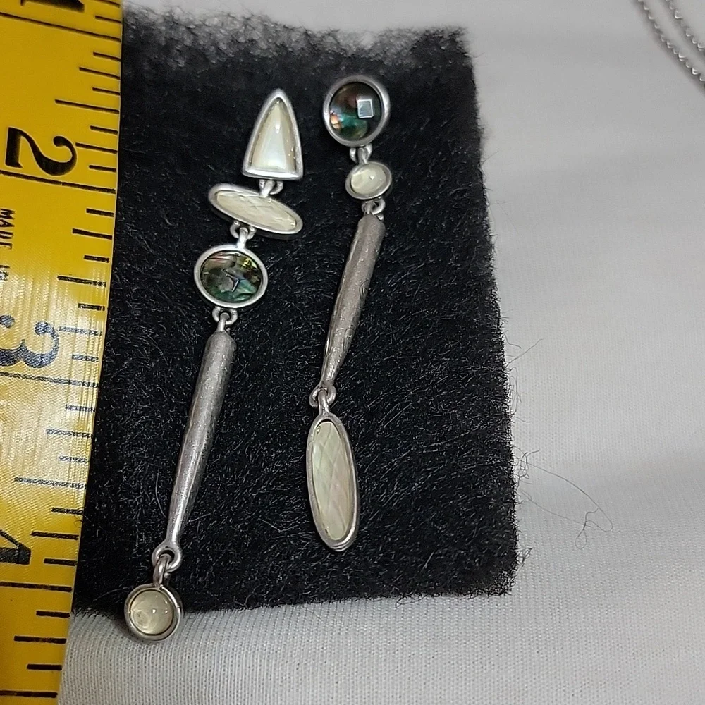 Elegant Lucky Brand Silver and Abalone Jewelry Set - Picture 3 of 3